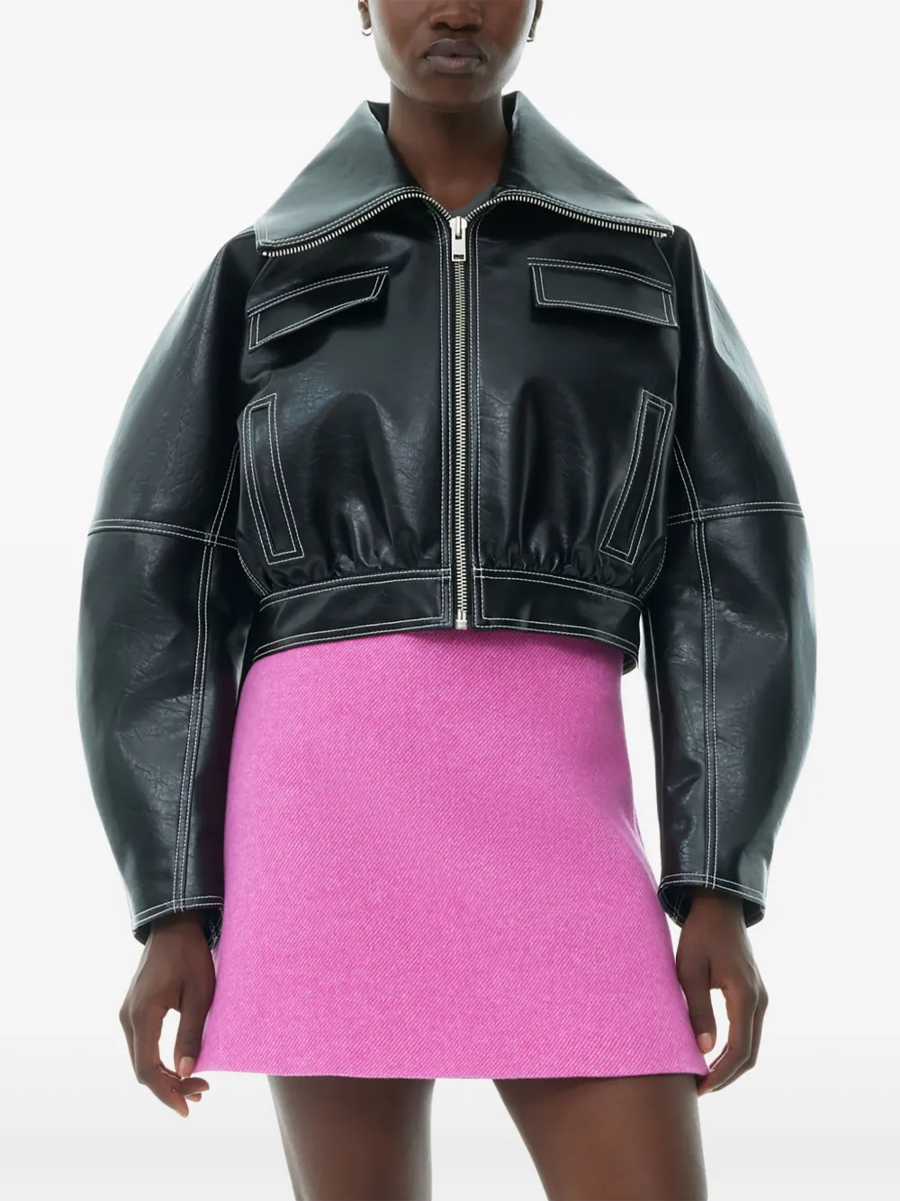 GANNI Cropped jack Zwart