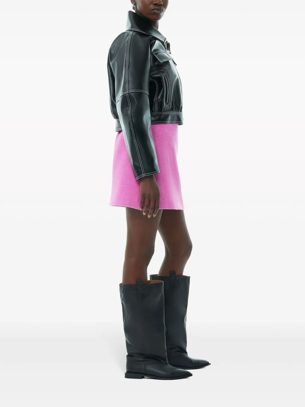 GANNI Cropped jack Zwart
