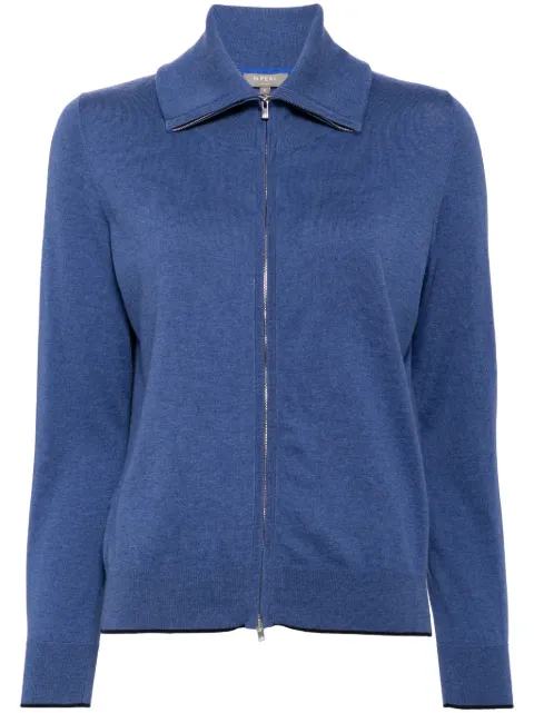 N.Peal zip-up knitted cardigan