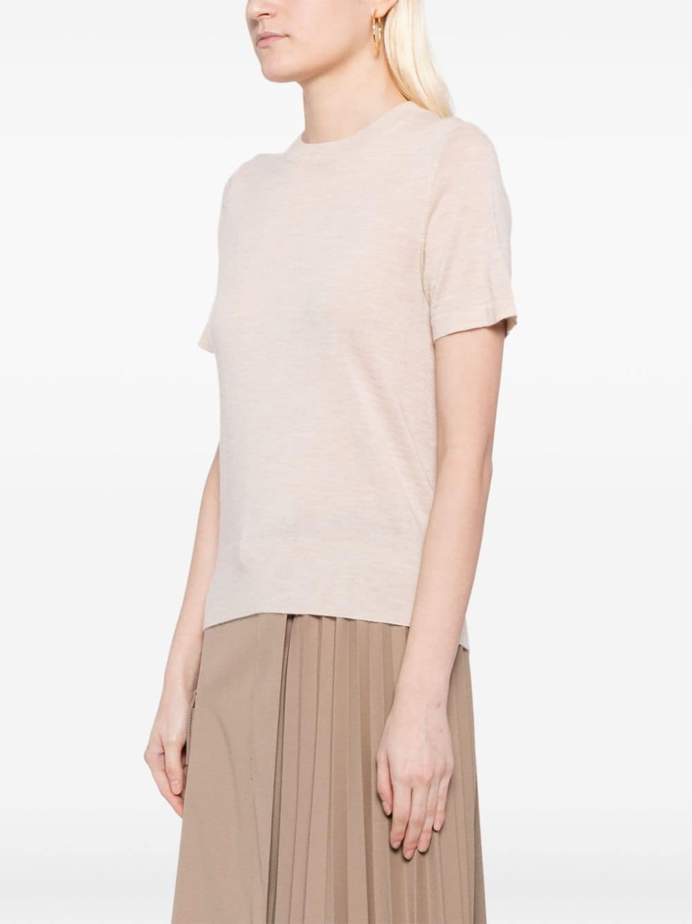Shop N•peal Isla Cashmere T-shirt In Nude