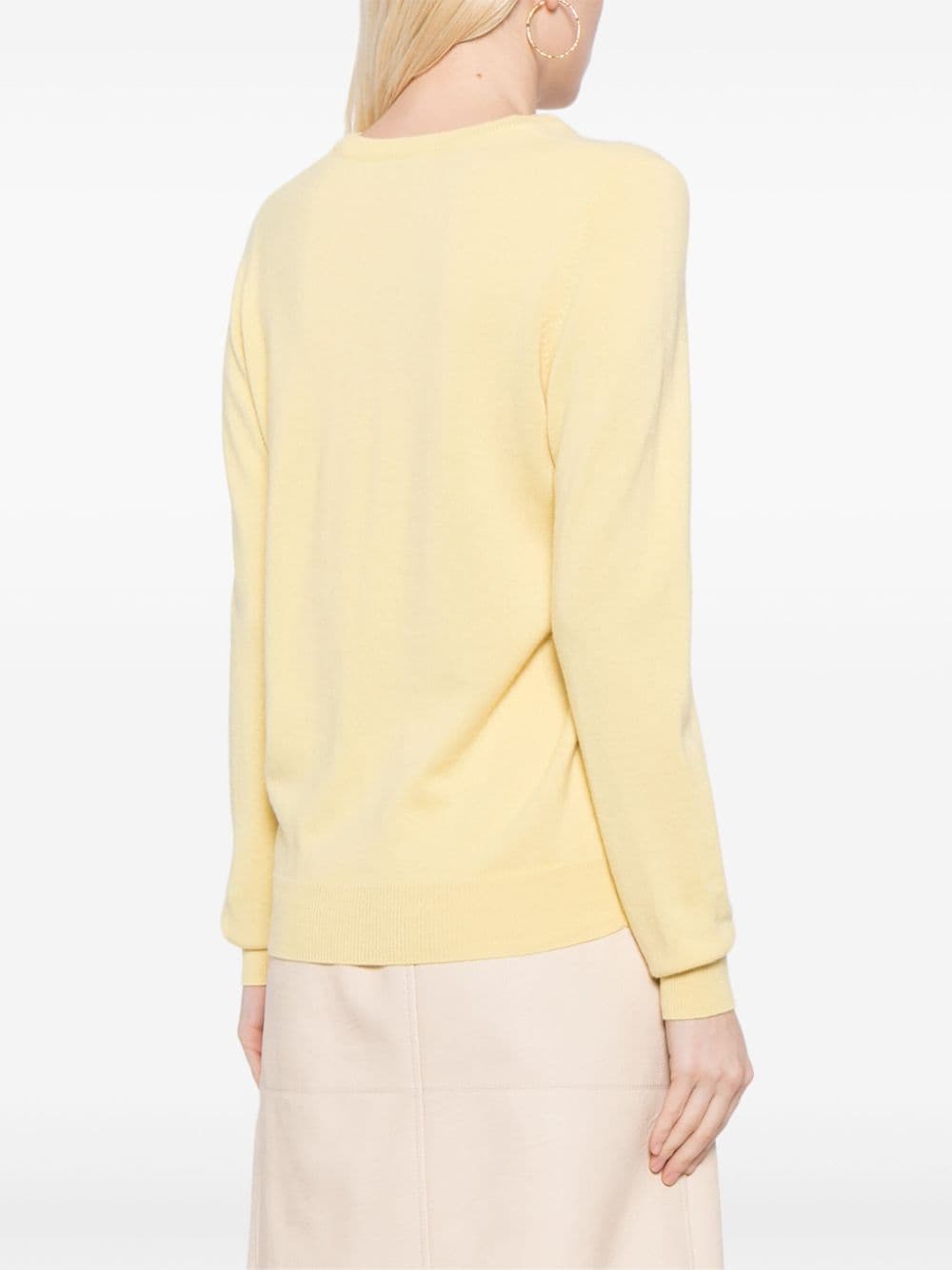 Shop N•peal Evie Organic-cashmere Jumper In Yellow