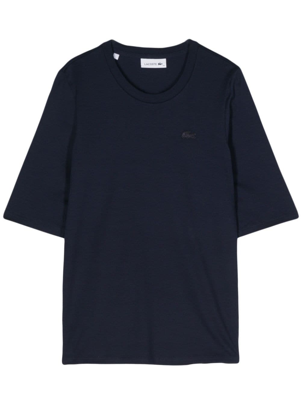 Lacoste Appliqué-logo Cotton T-shirt In Blue