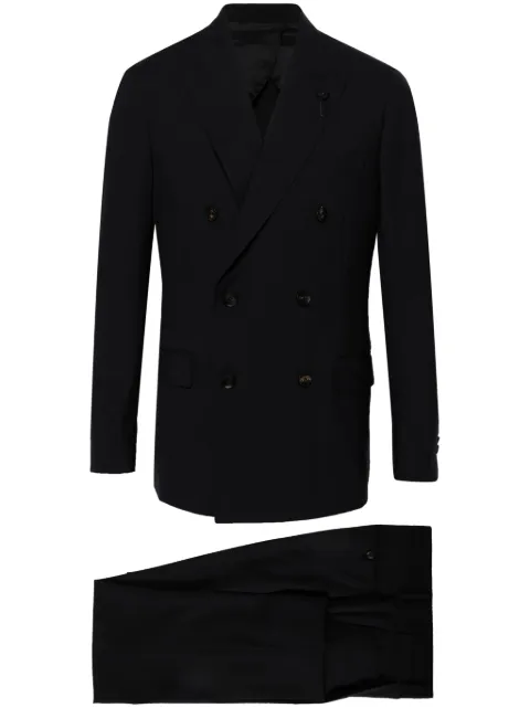 Lardini double-breasted wool suit