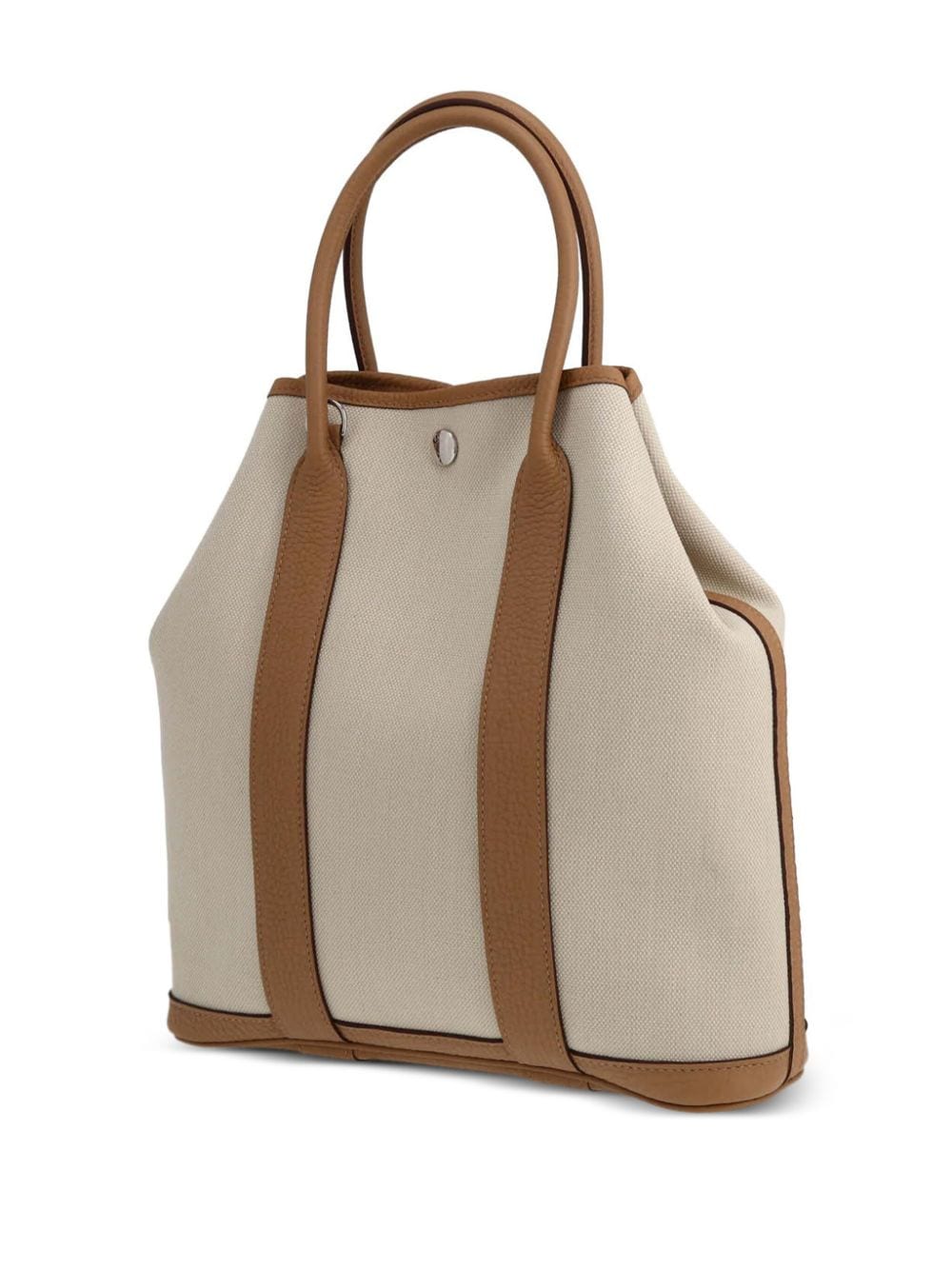 Pre-owned Hermes Gris-béton Canvas Tote Bag In Neutrals