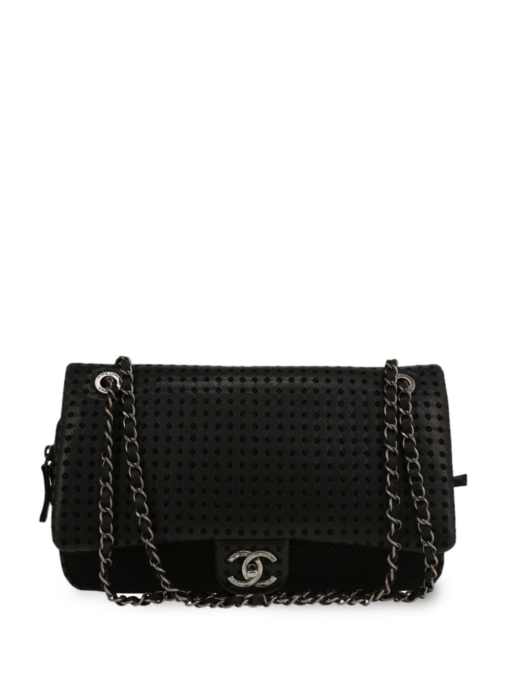 Pre-owned Chanel 2014 Double Flap Shoulder Bag In Black