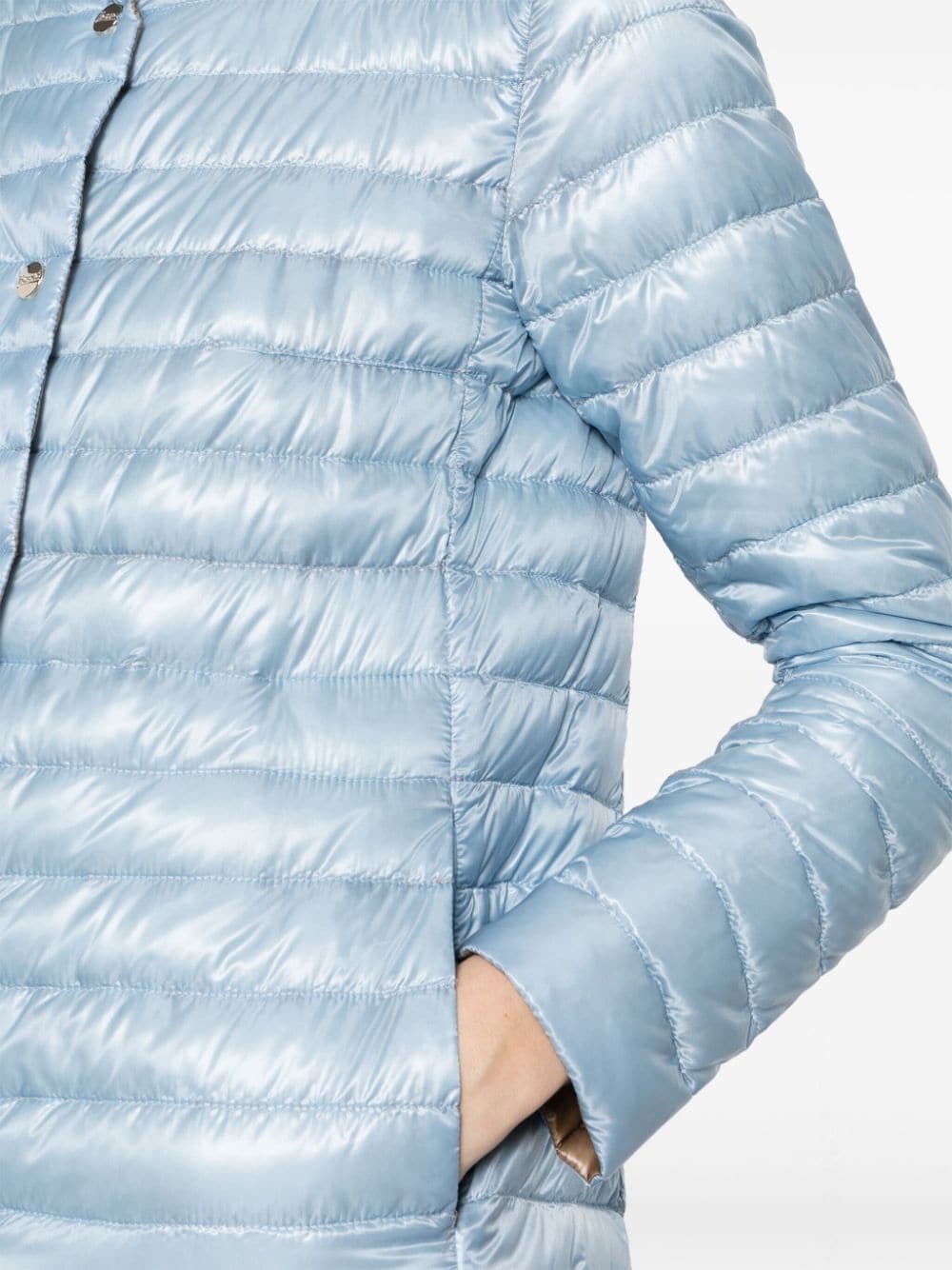 Shop Herno Quilted Reversible Jacket In Blue