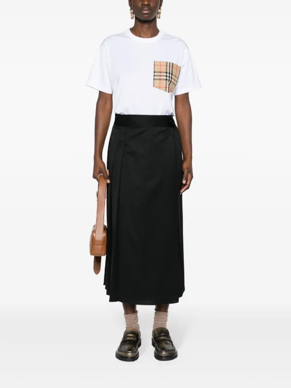 Burberry Vintage Check-pocket Cotton T-shirt | White | FARFETCH