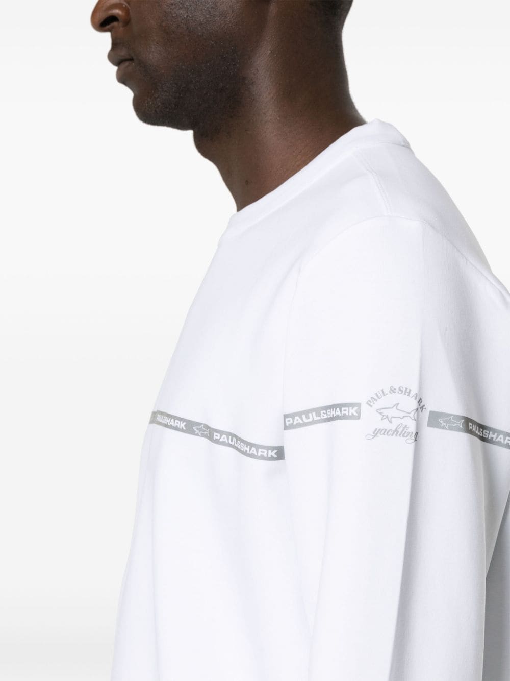 Shop Paul & Shark Logo-print Sweatshirt In White