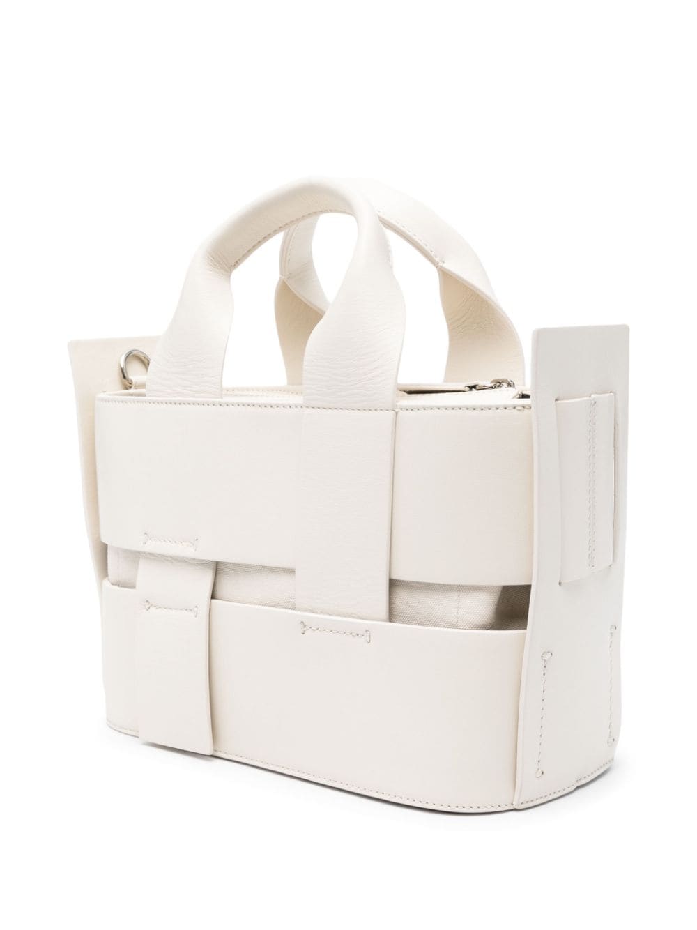 Shop Vic Matie Logo-lettering Tote Bag In White