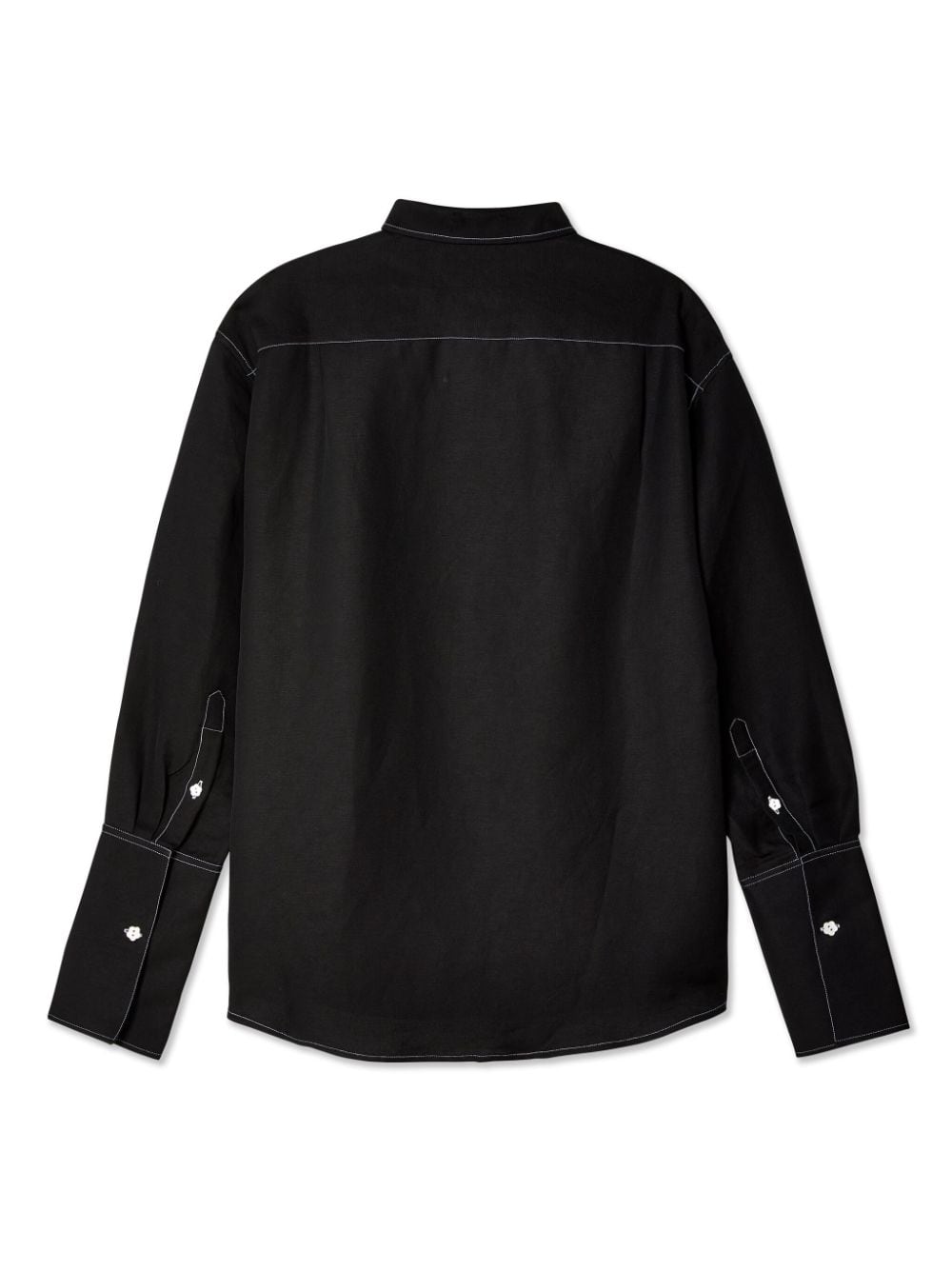 Niccolò Pasqualetti Overhemd met contrasterend stiksel - Zwart