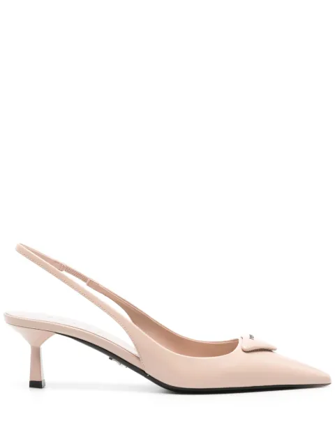 Prada zapatillas con tira trasera y tacón de 75mm
