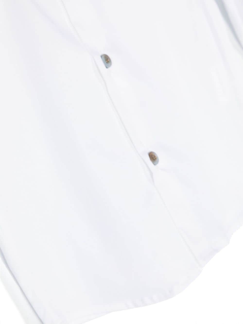 Shop Colorichiari Striped Buttoned Shorts Set In 白色
