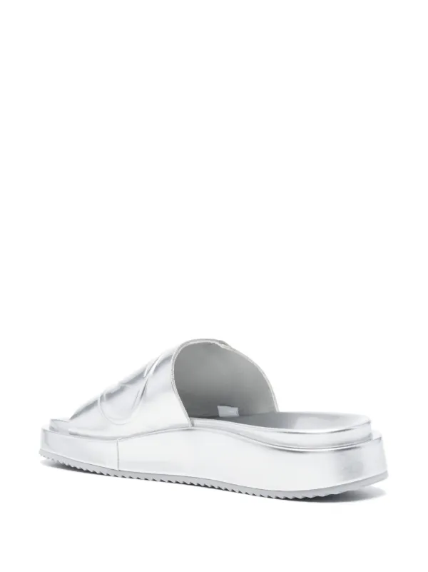 DIESEL SA-Slide D Oval サンダル Women's Sa-Slide D-Denim slides with embossed strap | Blue
