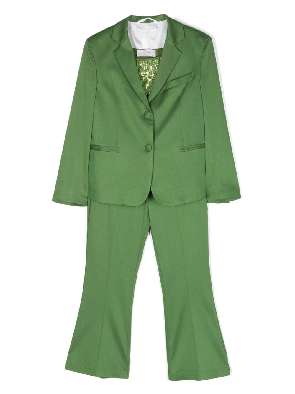 Colorichiari Kids' Twill-weave Suit (set Of Three) In Green
