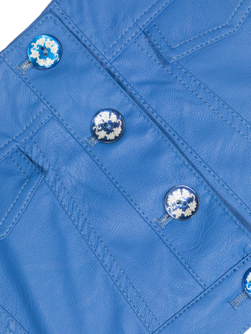 Colorichiari Cropped jack met knopen Blauw