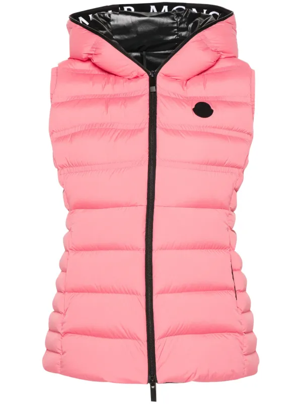 Moncler ロゴ ベスト | ピンク | FARFETCH JP