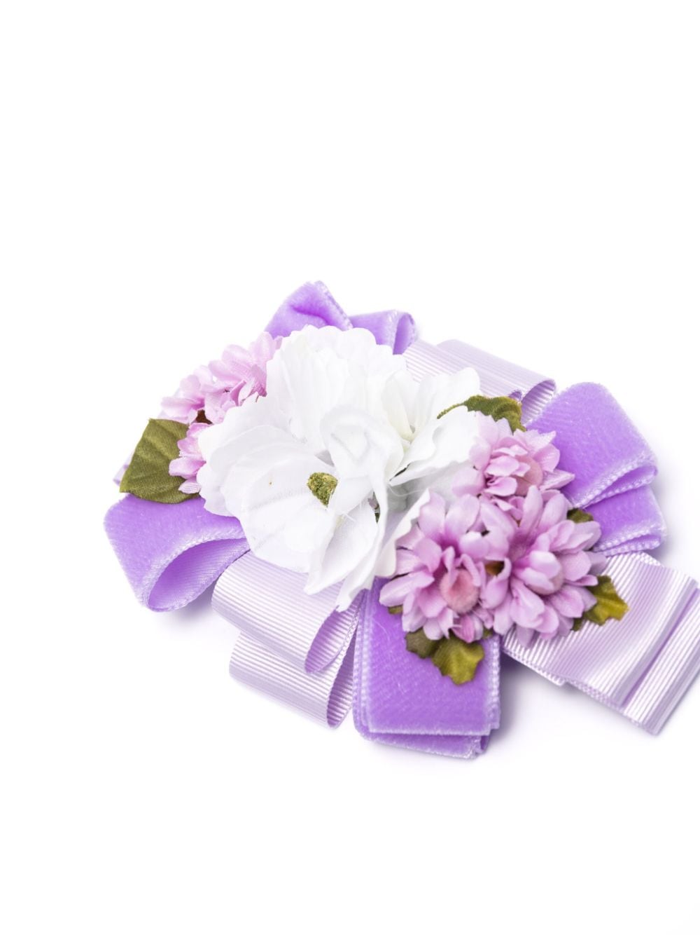 Shop Colorichiari Floral-appliqué Hair Clip In Purple