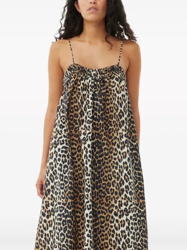 Ganni leopard dress hotsell