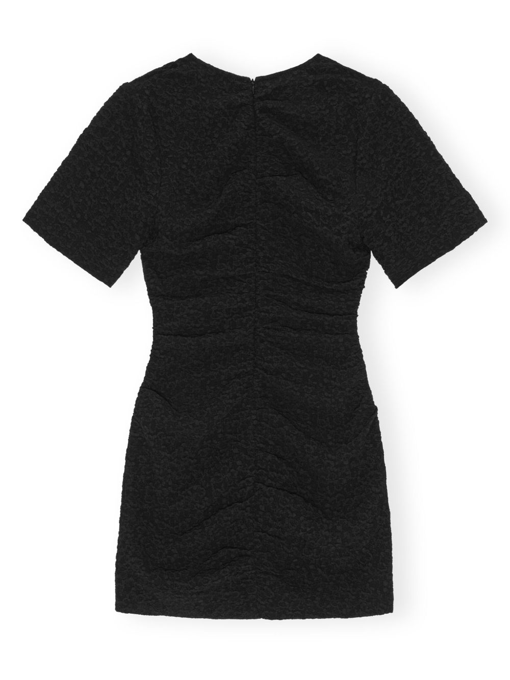 GANNI textured short-sleeve minidress Women