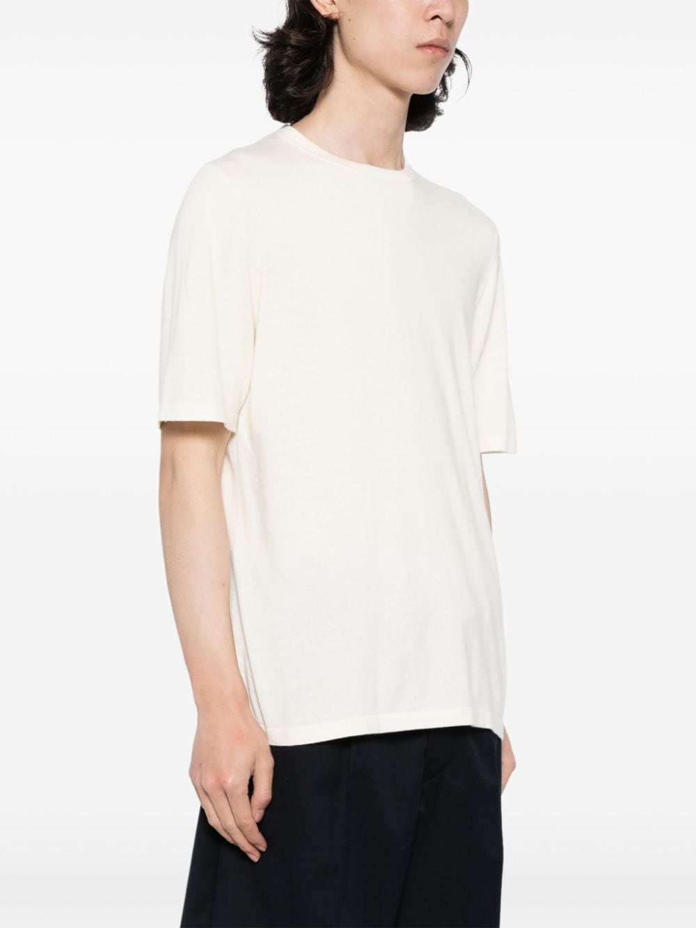 Shop N•peal Fine-knit T-shirt In Neutrals