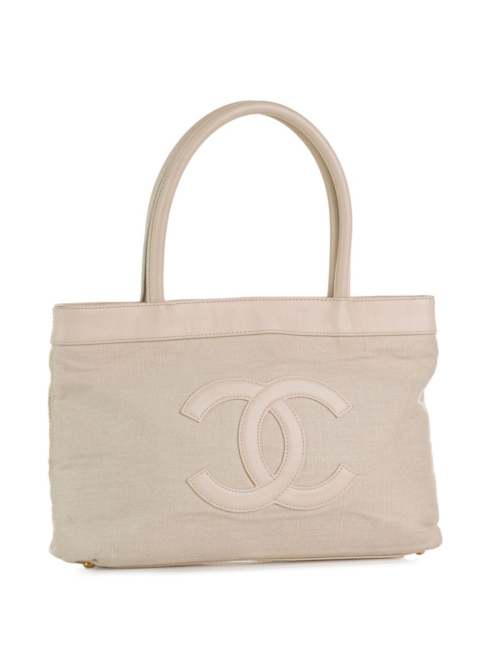 CHANEL 2004-2005 CC-applique canvas handbag Women