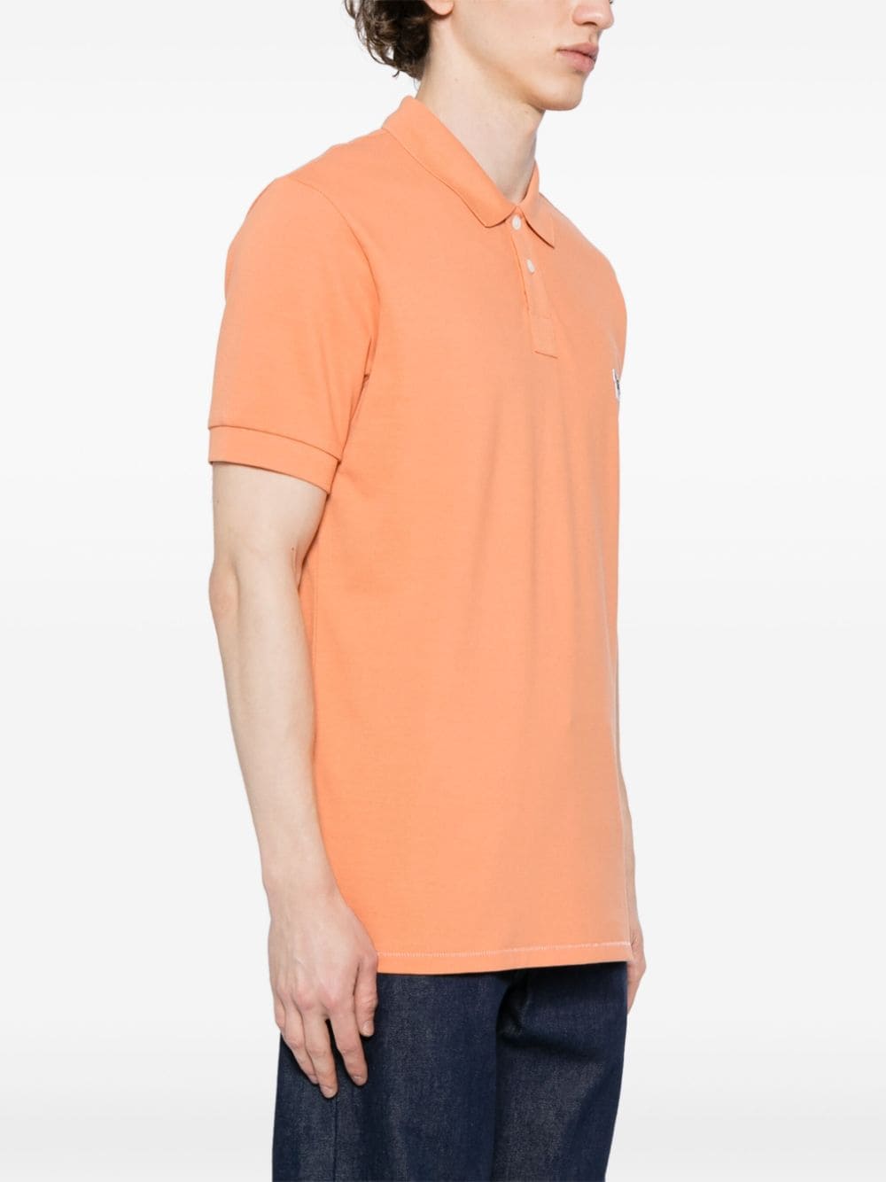 Shop Ps By Paul Smith Logo-appliqué Polo Shirt In Orange