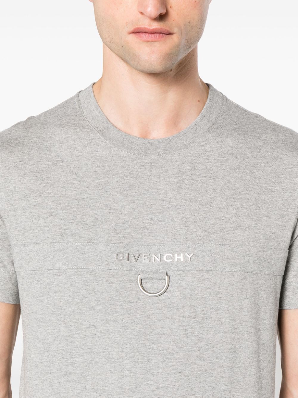 Givenchy T-shirt met D-ring Grijs