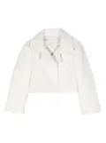 Colorichiari pebbled cropped jacket - White