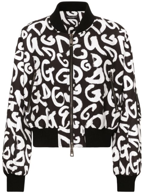 Dolce & Gabbana logo-print bomber jacket Women