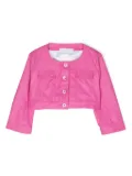 Colorichiari cropped buttoned jacket - Pink