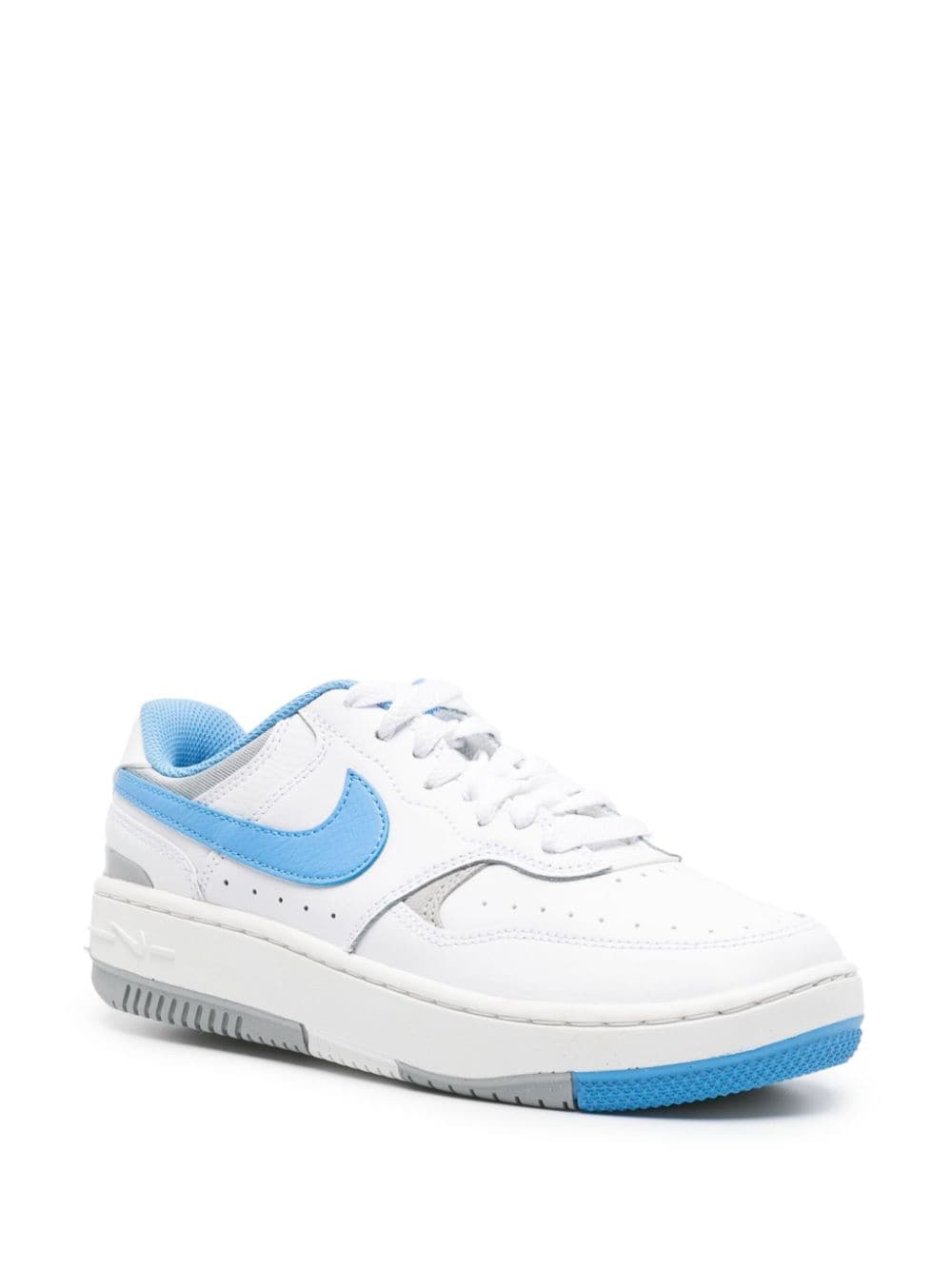 Shop Nike Gamma Force Leather Sneakers In White