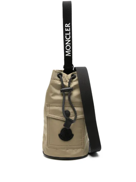 Moncler logo-patch mini bucket bag