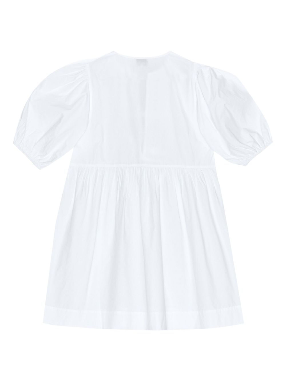 GANNI Cotton Poplin Tie String Mini Dress Women