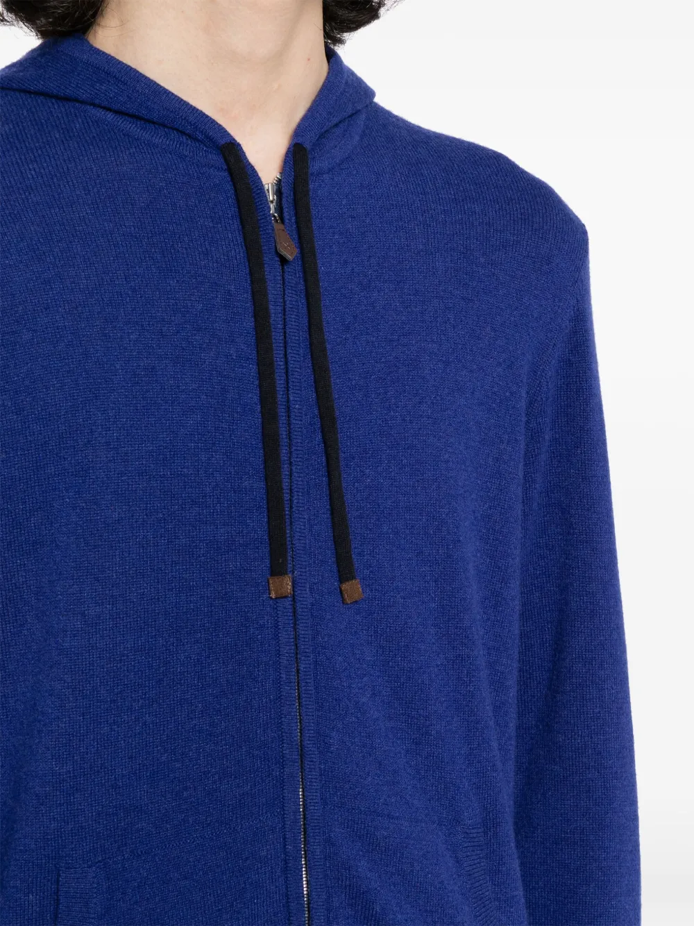 Shop N•peal Ladbroke Zip-up Hoodie In Blue