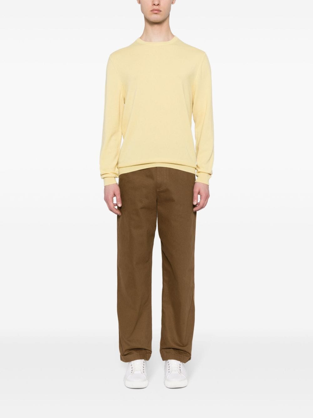 Shop N•peal Oxford Organic-cashmere Jumper In Gelb