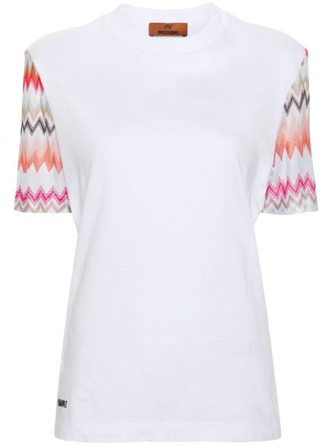 Missoni zigzag-sleeves cotton T-shirt