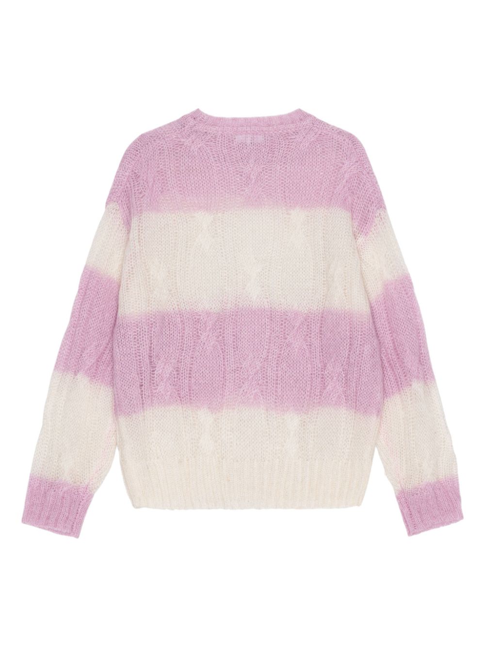 GANNI striped cable-knit jumper Women