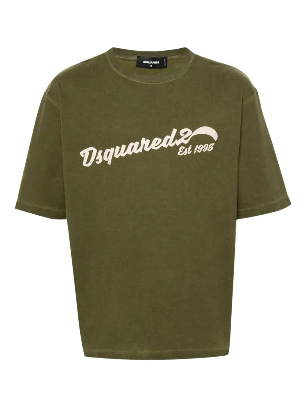 Dsquared2 Logo-embroidered T-shirt In Green