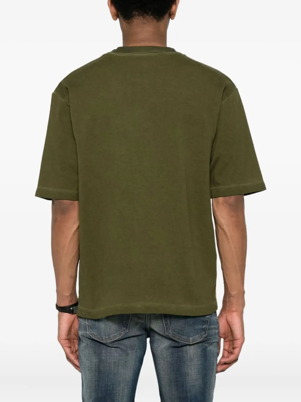 Dsquared2 Logo-embroidered T-shirt In Green