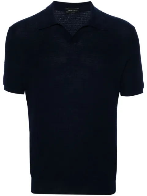 Roberto Collina split-neck cotton polo shirt