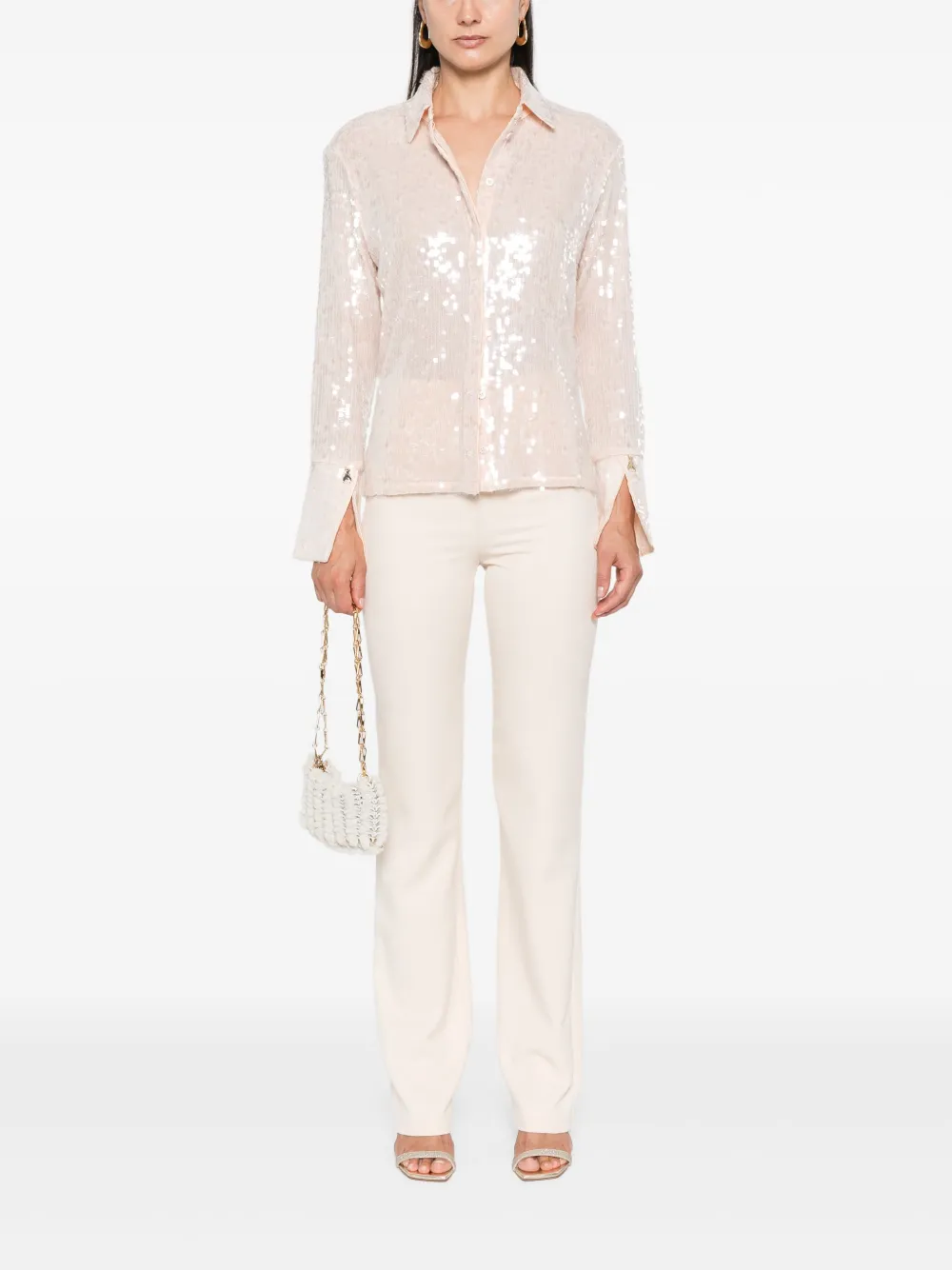 Patrizia Pepe high-waisted trousers - Beige