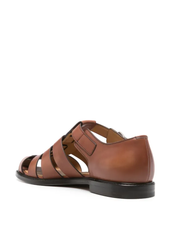 Church's Hove Leather Sandals | Brown | FARFETCH JO