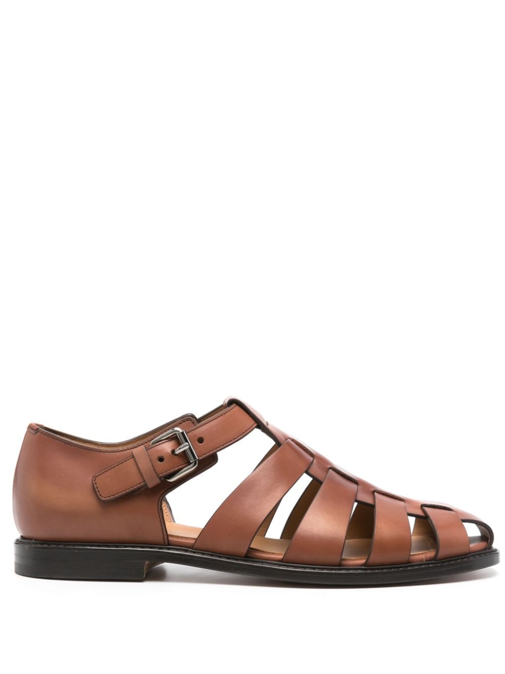 Church's Nevada Leather Sandals In Burnt