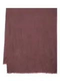 N.Peal frayed cashmere shawl - Brown