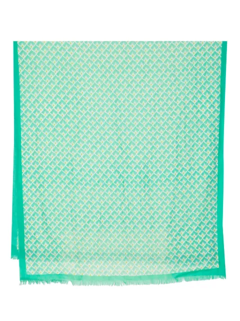N.Peal tile-print cashmere scarf