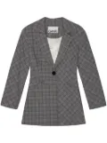 GANNI Check Mix single-breasted blazer - Grey