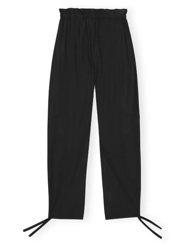 GANNI ドローストリング パンツ | ブラック | FARFETCH JP