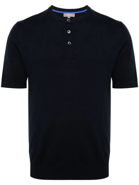 N.Peal Henley cotton T-shirt