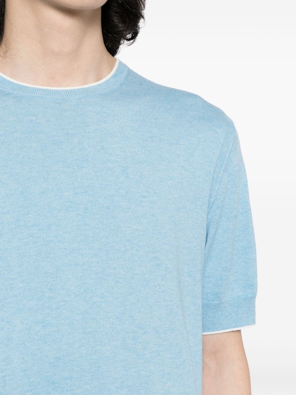 Shop N•peal Newquay Fine-knit T-shirt In Blue