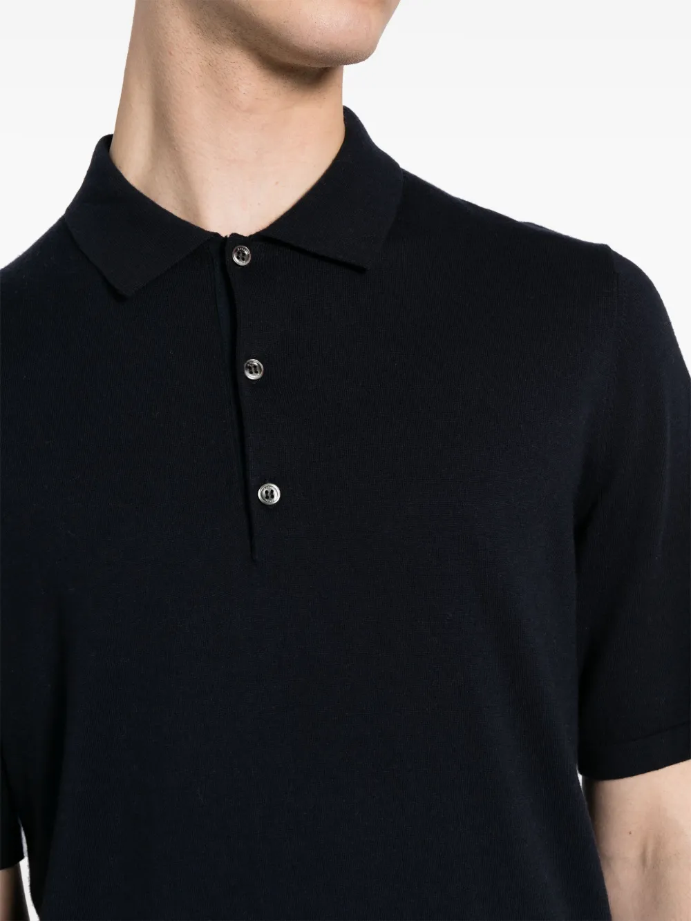 N.Peal Kasjmier poloshirt Zwart